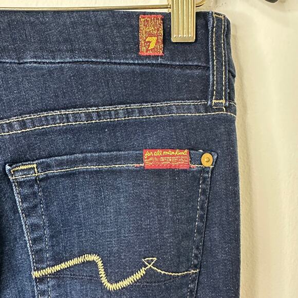 Sz 30 7 For All Mankind Kimmie Bootcut Jeans Dark Wash Minimalist Retro Capsule - Picture 7 of 7
